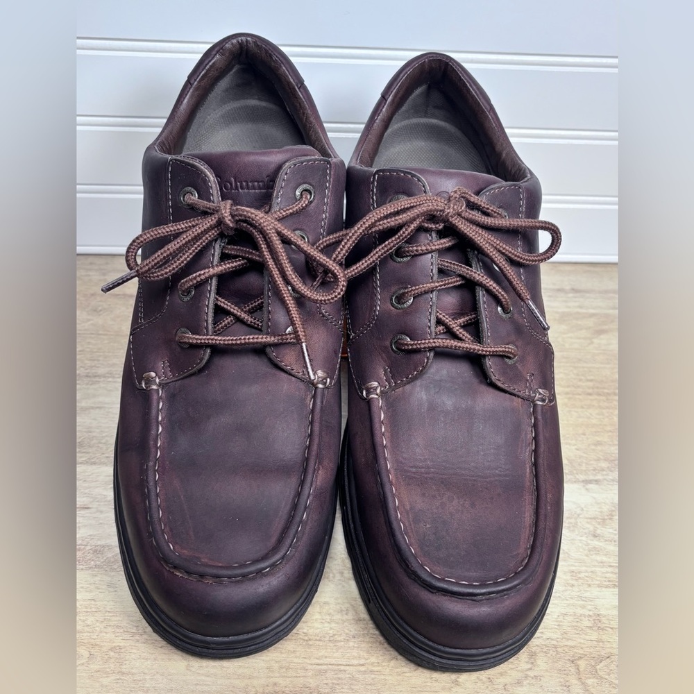 Columbia Rockvale Moc Brown Leather Oxford Shoes - Men’s Size 13